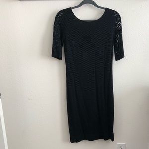 NWT Banana Republic black mesh dress size 4